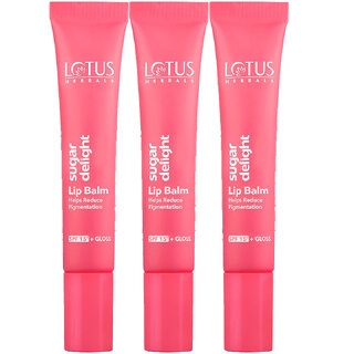 Lotus Herbals Sugar Delight Lip Balm Spf15 10G  (Pack Of 3)
