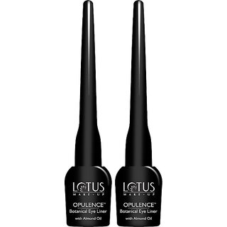 Lotus Make-Up Opulence Botanical Black Eye Liner 4G(Pack Of 2) 8 G (Black)