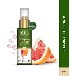 Lotus Botanicals 100X Vitamin C Skin Brightening Face TonerEnhances Skin Radiance Glow Women (50 Ml)