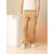 MEGHZ Men Straight Fit Khaki Cotton Blend Trousers