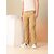 MEGHZ Men Straight Fit Khaki Cotton Blend Trousers