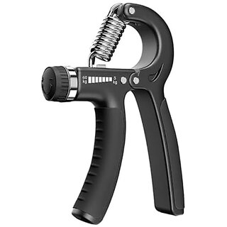 True active Hand Grip Strengthener Counting Grip Strength Trainer 22-132 Lbs Adjustable Resistance Forearm Exerciser Workout (Black)