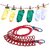 Multi Functional Portable Drying Rope with 12 Clips and 2 Hooks Travel Clothesline Rope Clothes Hanging Hook Outdoor Indoor Wind-Proof Clothesline (Multicolour)
