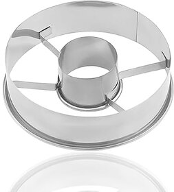 Stainless Steel Big Round Donuts Mold Doughnut Cutter for Professional Baking Tool for Making Perfect Homemade Donuts and Pastries Cookies Biscuits and More 1Pcs (Sliver Color)