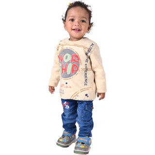 Kid Kupboard Cotton Baby Girls Sweatshirt, Yellow, Full-Sleeves, 2-3 Years KIDS7336