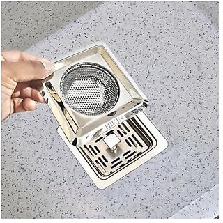 Stainless Steel Kitchen StrainerSink JaliDrain FilterWide Rim Anti Clogging Mesh Drain Filter Vegetable Hair Catcher Drain Cover11.5Wx2.5H Centimeters