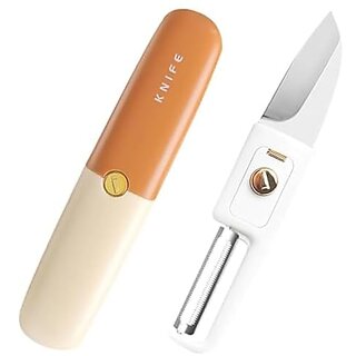 (Pack of 1) 2-in-1 Portable Kitchen Knife & Peeler | Stainless Steel, Compact, Travel-Friendly