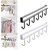 Multifunctional 6 Metal Door Organiser Hook Hanger Metal 6 Pin Nail Free Rack Wall Hanger (Multicolor Pack of 2)
