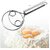 Kitchen Stainless Steel Dough Flour Whisk - Stainless Steel Dough Whisk Food Grade Dutch Style Bread Dough Hand Mixer Blender Whisk for Cooking Blending Steel Handle Kitchen Baking Tools