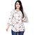 ZELZIS Women Floral Tie Up Neck Solid Crepe Ruffle Tops