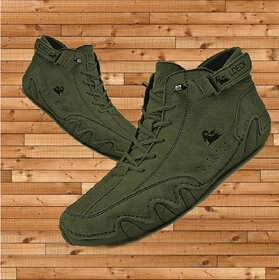 Fashlook Green Men's Casual Fashion Sneakers - Lightweight, Breathable