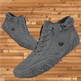 Fashlook Gray Men's Casual Fashion Sneakers - Lightweight, Breathable