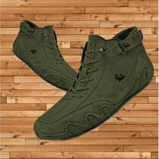 Fashlook Green Men's Casual Fashion Sneakers - Lightweight, Breathable