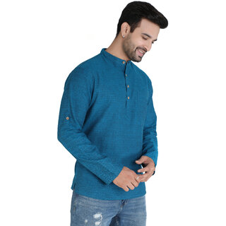Ecostyle woven long sleeve mens short kurta
