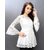 Women's Russel Net Bell Sleeve Self-Design Tops