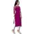 ZELZIS Women's Solid Crepe Straight Kurtis  Round Neck  Three-Quarter Sleeves  Calf Length  Casual  Daily Wear