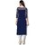 ZELZIS Women's Solid Crepe Straight Kurtis  Round Neck  Three-Quarter Sleeves  Calf Length  Casual  Daily Wear