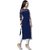 ZELZIS Women's Solid Crepe Straight Kurtis  Round Neck  Three-Quarter Sleeves  Calf Length  Casual  Daily Wear