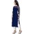 ZELZIS Women's Solid Crepe Straight Kurtis  Round Neck  Three-Quarter Sleeves  Calf Length  Casual  Daily Wear