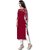 ZELZIS Women's Solid Crepe Straight Kurtis  Round Neck  Three-Quarter Sleeves  Calf Length  Casual  Daily Wear