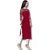 ZELZIS Women's Solid Crepe Straight Kurtis  Round Neck  Three-Quarter Sleeves  Calf Length  Casual  Daily Wear