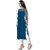 ZELZIS Women's Solid Crepe Straight Kurtis  Round Neck  Three-Quarter Sleeves  Calf Length  Casual  Daily Wear