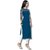 ZELZIS Women's Solid Crepe Straight Kurtis  Round Neck  Three-Quarter Sleeves  Calf Length  Casual  Daily Wear