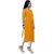 ZELZIS Women's Solid Crepe Straight Kurtis  Round Neck  Three-Quarter Sleeves  Calf Length  Casual  Daily Wear