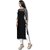 ZELZIS Women's Solid Crepe Straight Kurtis  Round Neck  Three-Quarter Sleeves  Calf Length  Casual  Daily Wear