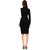 ZELZIS Women Colourblock With Comfortable Belt Polyester Bodycon Dress