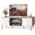 TV Stand for 55 Inch TV, Entertainment Center with Adjustable Shelf, 2 Cabinets, TV Console Table, Media Console, Solid