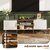 TV Stand for 55 Inch TV, Entertainment Center with Adjustable Shelf, 2 Cabinets, TV Console Table, Media Console, Solid