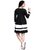 ZELZIS Women's Solid Fit  Flare Crepe Dress  Knee-Length  Round Neck  Three-Quarter Sleeves  Casual  Party Wear