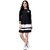 ZELZIS Women's Solid Fit  Flare Crepe Dress  Knee-Length  Round Neck  Three-Quarter Sleeves  Casual  Party Wear
