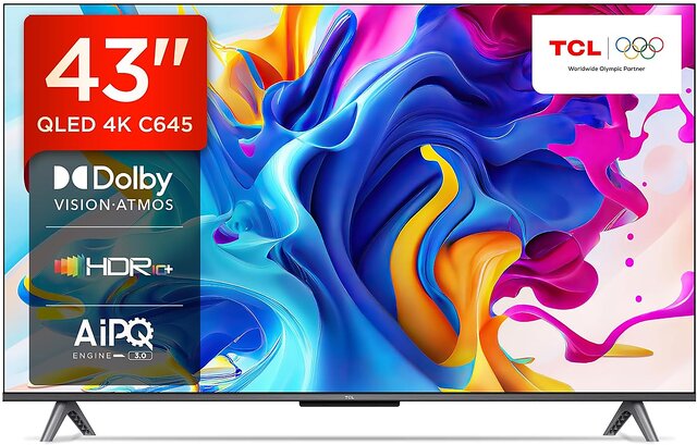 Buy TCL 108 cm (43 inches) 4K Ultra HD Smart QLED Google TV 43C645 ...
