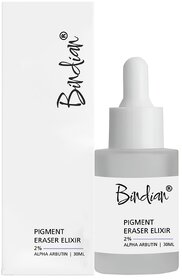 Bindian Pigment Eraser Elixir With 2% Alpha Arbutin, Niacinamide & Hyaluronic Acid I For Dark Spots & Pigmentation I Anti-Pigmentation Face Serum For All Skin types - 30ml