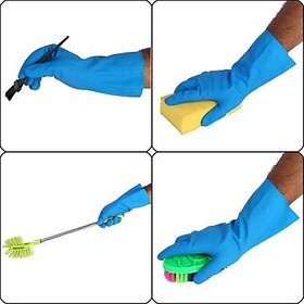 Eastern Club Cleaning Gloves Rubber Gloves, Stretchable Gloves For Washing Cleaning Kitchen (5 Pair)