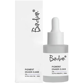 Bindian Pigment Eraser Elixir With 2% Alpha Arbutin, Niacinamide & Hyaluronic Acid I For Dark Spots & Pigmentation I Anti-Pigmentation Face Serum For All Skin types - 30ml