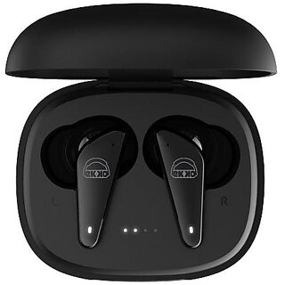 EKKO Earbeats T09: Mic, ENC Call Noise Cancellation, 40H Playtime, 10MM Driver, Twin Connect, Maxx Bass, Water Resistance (Black)
