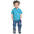 Kid Kupboard Cotton Baby Boys T-Shirt, Light Blue, Half-Sleeves, 2-3 Years KIDS7355
