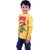 Kid Kupboard Cotton Baby Boys T-Shirt, Yellow, Full-Sleeves, 4-5 Years KIDS7364