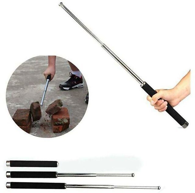 Buy Cribking Self Defence Stick Rod Foldable Self Defence Steel Rod ...