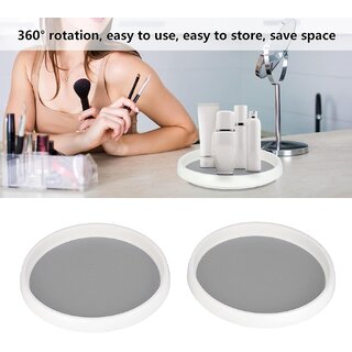 Cabinet Turntable Organizer, Antislip Rotatable Storage Tray 360 Rotation for Refrigerator for Kitchen(1 Piece )