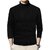 Fashlook Mens Black Solid High Neck Full Sleeve Sweatshirt