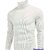 Fashlook Mens White Solid High Neck Full Sleeve Sweatshirt
