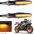 KTM Style LED Indicators Turning Signal lamps Blinkers Bulb Set of 2 (Bike Indicator Lights High Power Motorcycle) 100% Rubber Flexibility-(Yellow)
