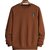 Fashlook Mens Brown Solid Round Neck Full Sleeve Sweatshirt