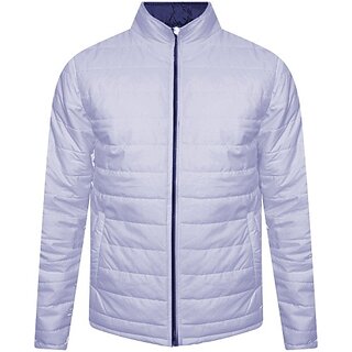Fashlook Bomber Solid Full Sleeve Blue Jacket for Mens
