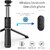 Shine Selfie Stick R1S 3-in-1 Multifunctional Bluetooth Extendable Selfie Sticks with Flash Detachable Wireless Remote Tripod Stand for Mobile Phones (Black)