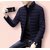 Fashlook Bomber Solid Full Sleeve Navy Blue Jacket for Mens